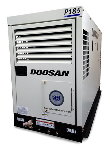 Doosan Utility mount P185 air compressor is designed with operator in mind